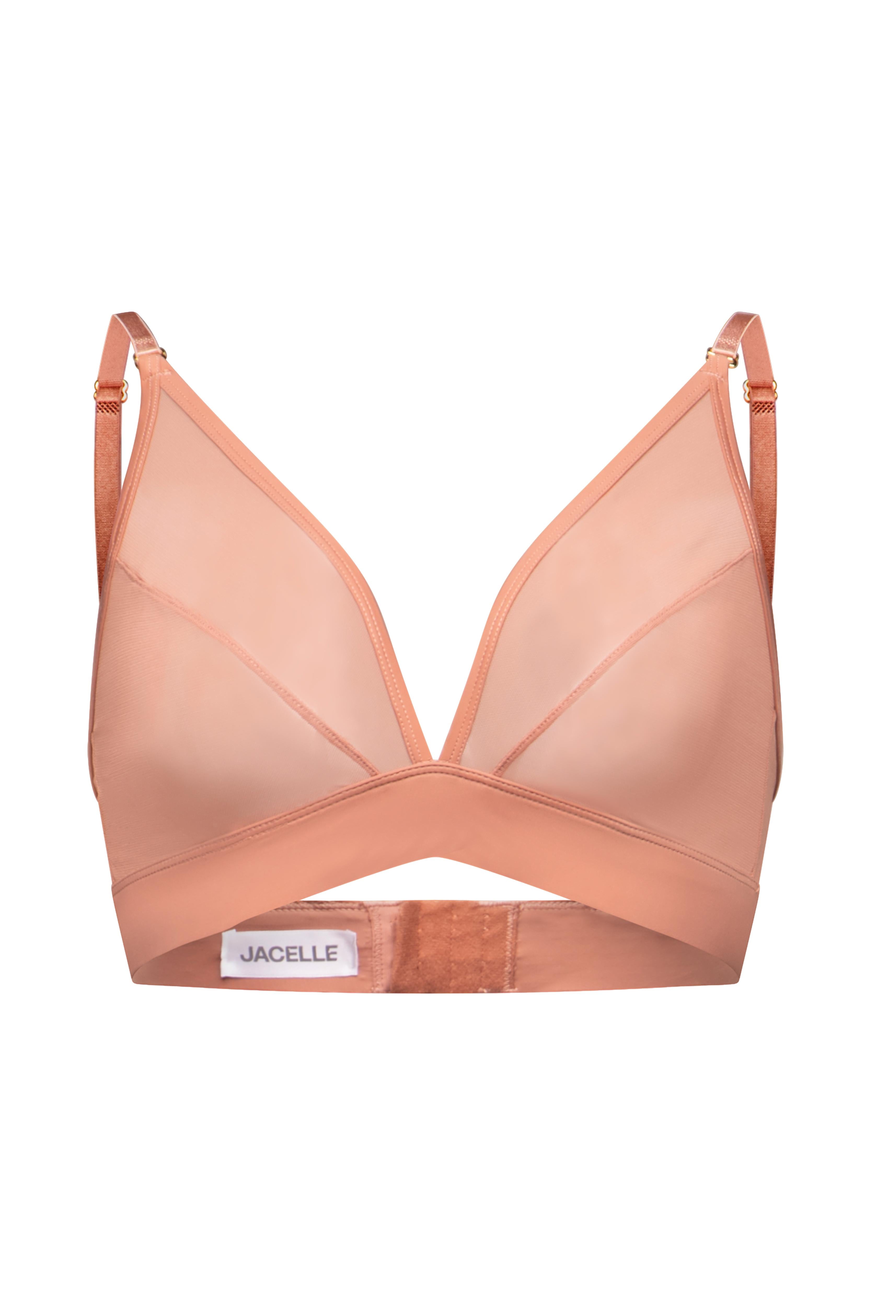 SENSUELLE FAWN MESH BRALETTE