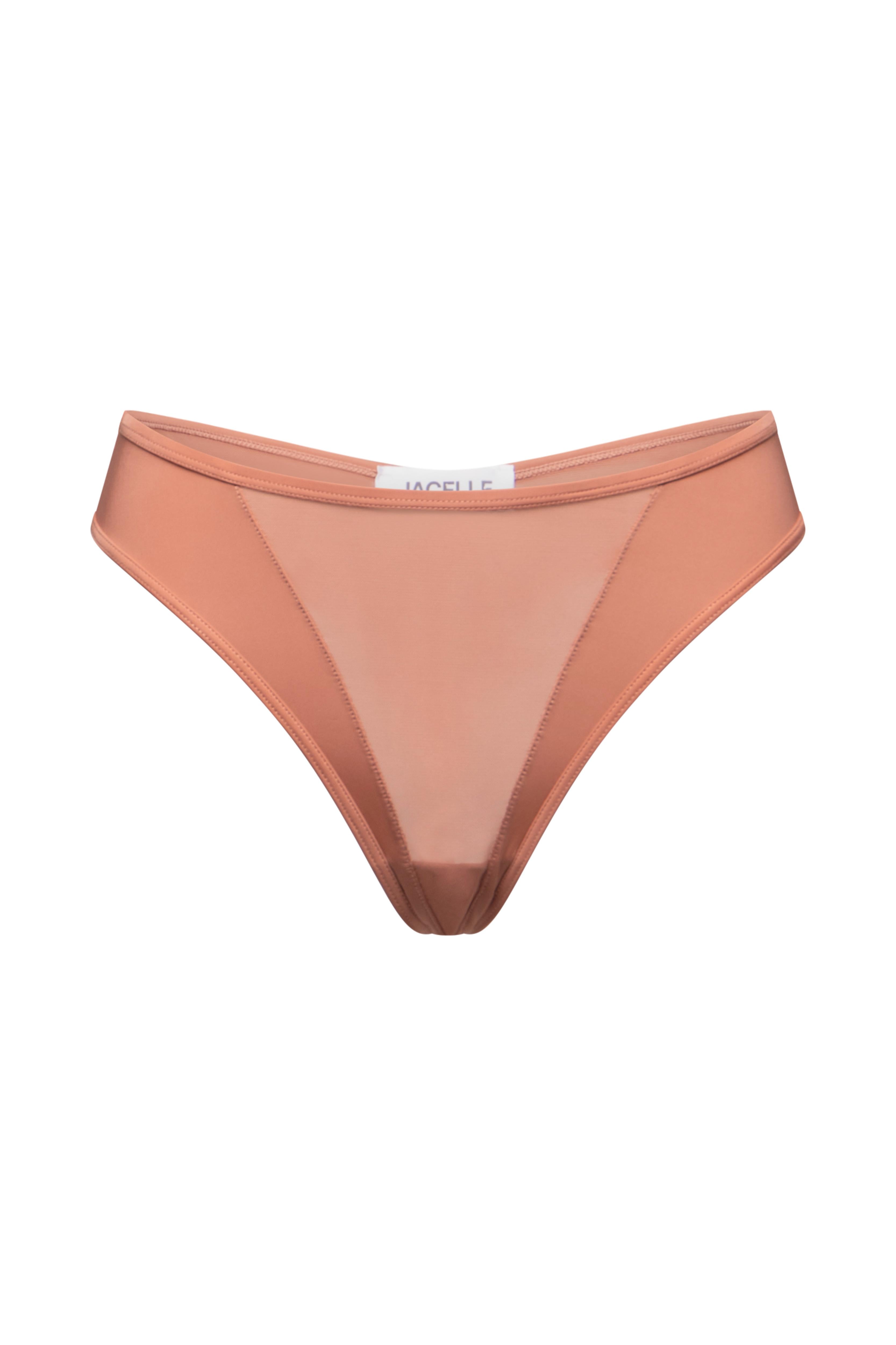 SENSUELLE FAWN MESH THONG