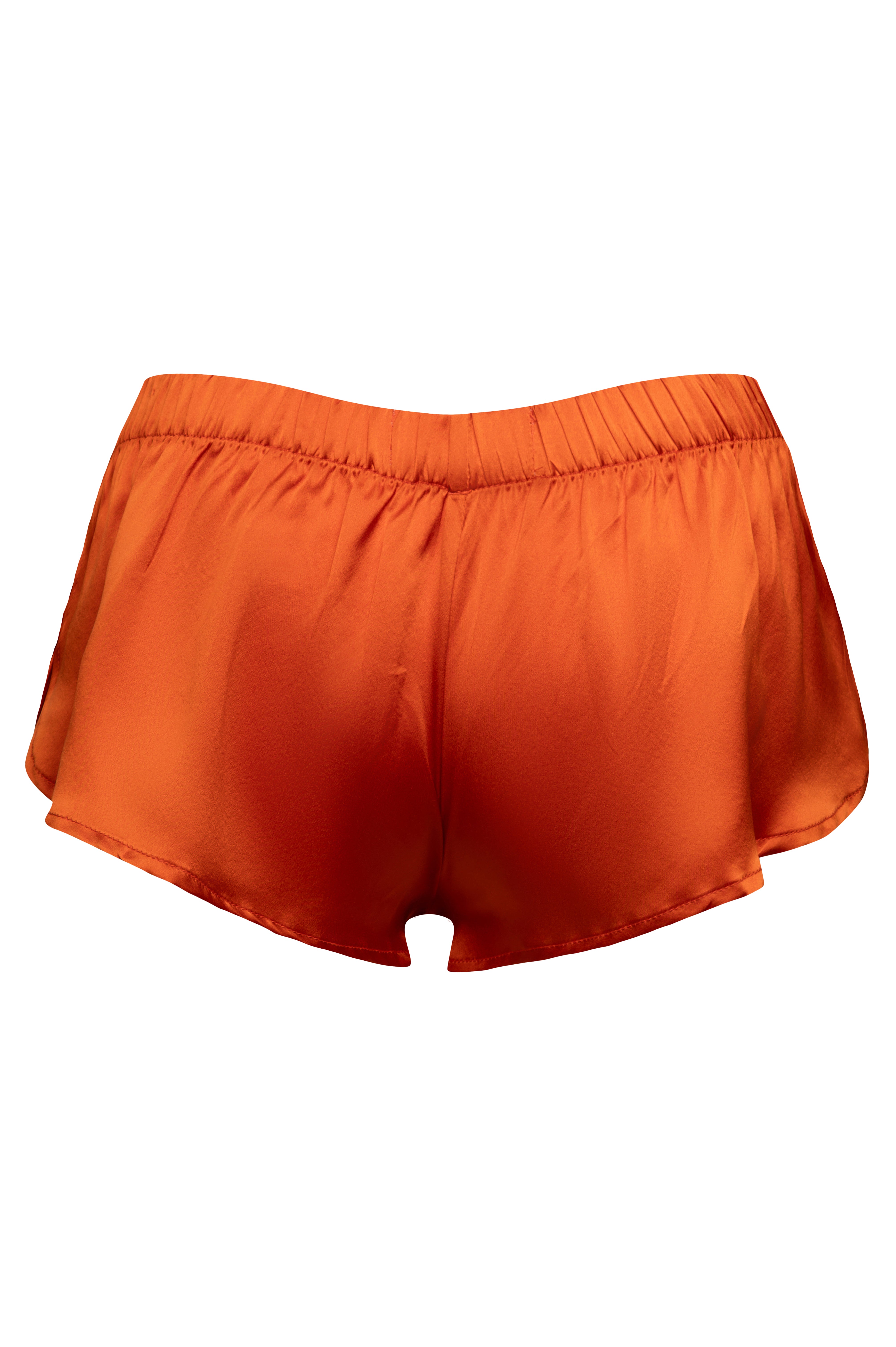 MANDARIN ORANGE SILK PLAYSHORTS