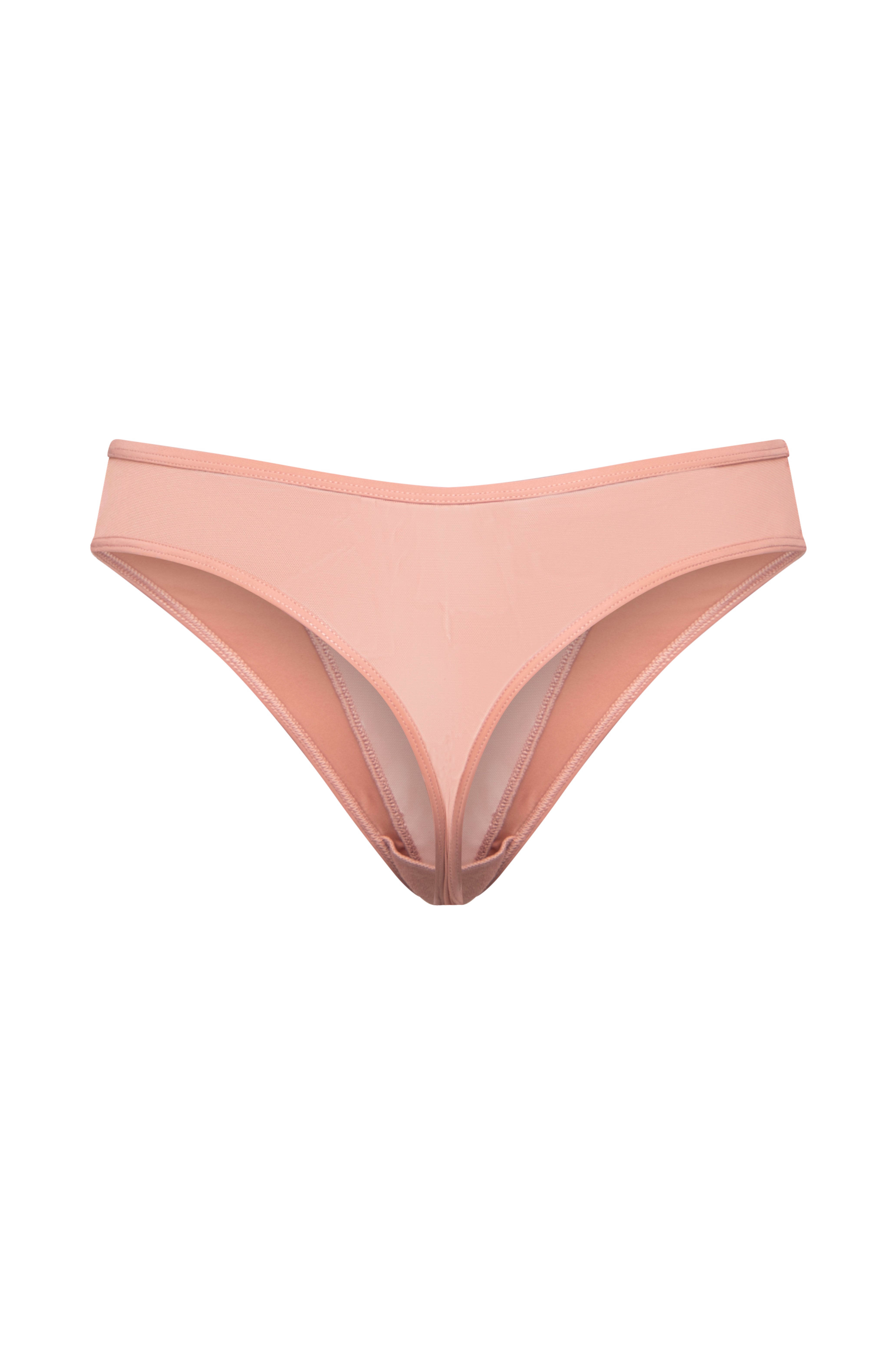 SENSUELLE FAWN MESH THONG